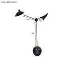 GobekUsa Modern 1/3-Light Duckbill Wall Sconce with Black Metallic Shade – Adjustable Living Room Lamp