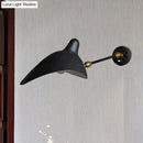 GobekUsa Modern 1/3-Light Duckbill Wall Sconce with Black Metallic Shade – Adjustable Living Room Lamp