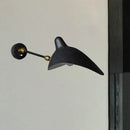 GobekUsa Modern 1/3-Light Duckbill Wall Sconce with Black Metallic Shade – Adjustable Living Room Lamp