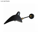 GobekUsa Modern 1/3-Light Duckbill Wall Sconce with Black Metallic Shade – Adjustable Living Room Lamp