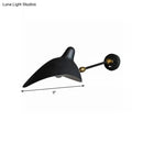 GobekUsa Modern 1/3-Light Duckbill Wall Sconce with Black Metallic Shade – Adjustable Living Room Lamp
