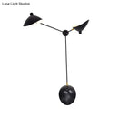GobekUsa Modern 1/3-Light Duckbill Wall Sconce with Black Metallic Shade – Adjustable Living Room Lamp