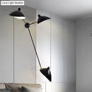 GobekUsa Modern 1/3-Light Duckbill Wall Sconce with Black Metallic Shade – Adjustable Living Room Lamp