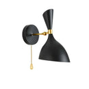GobekUsa Black White Nordic Wall Lamps with Switch, Modern Industrial Decor Light for Living Room