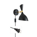 GobekUsa Black White Nordic Wall Lamps with Switch, Modern Industrial Decor Light for Living Room