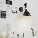 GobekUsa Black White Nordic Wall Lamps with Switch, Modern Industrial Decor Light for Living Room
