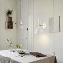 GobekUsa Black White Nordic Wall Lamps with Switch, Modern Industrial Decor Light for Living Room