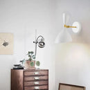 GobekUsa Black White Nordic Wall Lamps with Switch, Modern Industrial Decor Light for Living Room