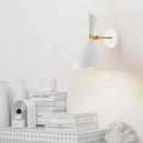 GobekUsa Black White Nordic Wall Lamps with Switch, Modern Industrial Decor Light for Living Room