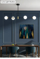 GobekUsa Black Metal Island Pendant Lighting with Modern Minimalist Design for Dining Table"