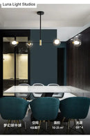 GobekUsa Black Metal Island Pendant Lighting with Modern Minimalist Design for Dining Table"