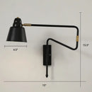 GobekUsa Modern Wall Mounted Reading Lamp: Retractable Arm, Nordic Style