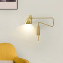 GobekUsa Modern Metal Angled Shade Wall Light - Extendable 1-Light Task Lamp for Studio
