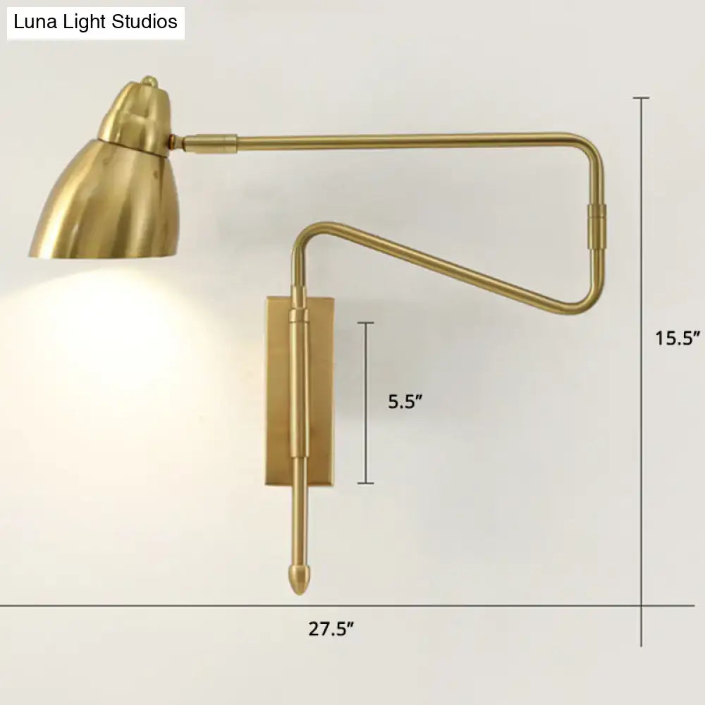 GobekUsa Modern Metal Angled Shade Wall Light - Extendable 1-Light Task Lamp for Studio, photo 2 of 6