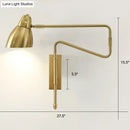 GobekUsa Modern Metal Angled Shade Wall Light - Extendable 1-Light Task Lamp for Studio