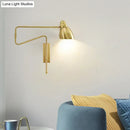 GobekUsa Modern Metal Angled Shade Wall Light - Extendable 1-Light Task Lamp for Studio