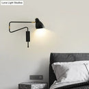 GobekUsa Modern Metal Angled Shade Wall Light - Extendable 1-Light Task Lamp for Studio
