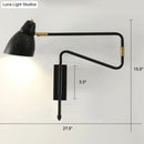 GobekUsa Modern Metal Angled Shade Wall Light - Extendable 1-Light Task Lamp for Studio