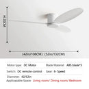 GobekUsa Black Modern DC Ceiling Fan Remote Control for Office Living Room