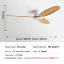 GobekUsa Black Modern DC Ceiling Fan Remote Control for Office Living Room