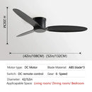 GobekUsa Black Modern DC Ceiling Fan Remote Control for Office Living Room