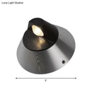 GobekUsa Contemporary Round Wall Light in Black - Aluminum, Warm/White Light, 1-Light Corridor Sconce Fixture
