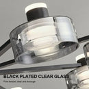 GobekUsa Glass LED Chandelier: Modern Minimalist Copper Pendant Light for Living Room & Bedroom