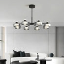 GobekUsa Glass LED Chandelier: Modern Minimalist Copper Pendant Light for Living Room & Bedroom