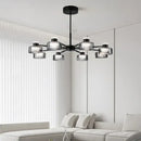 GobekUsa Glass LED Chandelier: Modern Minimalist Copper Pendant Light for Living Room & Bedroom