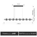 GobekUsa Nordic modern minimalist light luxury bar LED strip lamp kitchen island table Light fixture