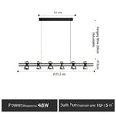 GobekUsa Nordic modern minimalist light luxury bar LED strip lamp kitchen island table Light fixture