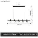 GobekUsa Nordic modern minimalist light luxury bar LED strip lamp kitchen island table Light fixture