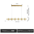 GobekUsa Nordic modern minimalist light luxury bar LED strip lamp kitchen island table Light fixture