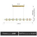 GobekUsa Nordic modern minimalist light luxury bar LED strip lamp kitchen island table Light fixture