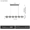 GobekUsa Nordic modern minimalist light luxury bar LED strip lamp kitchen island table Light fixture