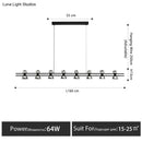 GobekUsa Nordic modern minimalist light luxury bar LED strip lamp kitchen island table Light fixture