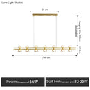 GobekUsa Nordic modern minimalist light luxury bar LED strip lamp kitchen island table Light fixture