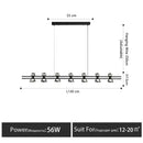 GobekUsa Nordic modern minimalist light luxury bar LED strip lamp kitchen island table Light fixture