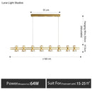 GobekUsa Nordic modern minimalist light luxury bar LED strip lamp kitchen island table Light fixture