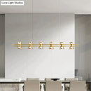GobekUsa Nordic modern minimalist light luxury bar LED strip lamp kitchen island table Light fixture