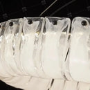 GobekUsa Cloud Glass Chandelier: Luxury Minimalist Copper Light for One Character Restaurant