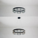 GobekUsa Glass Circle LED Pendant Light: Stratos Luxury Chandelier for Kitchen Island