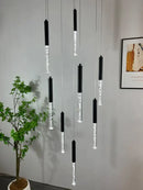 GobekUsa Cylindrical Chandelier: Modern Nordic Indoor Lighting for Living Room, Staircase & Ceiling