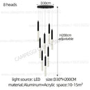 GobekUsa Cylindrical Chandelier: Modern Nordic Indoor Lighting for Living Room, Staircase & Ceiling