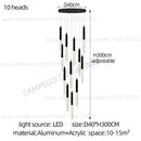 GobekUsa Cylindrical Chandelier: Modern Nordic Indoor Lighting for Living Room, Staircase & Ceiling