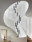 GobekUsa Cylindrical Chandelier: Modern Nordic Indoor Lighting for Living Room, Staircase & Ceiling