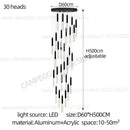 GobekUsa Cylindrical Chandelier: Modern Nordic Indoor Lighting for Living Room, Staircase & Ceiling