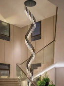 GobekUsa Cylindrical Chandelier: Modern Nordic Indoor Lighting for Living Room, Staircase & Ceiling