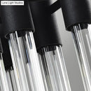 GobekUsa Modern Black Crystal Tube Sconce: 2-Light Wall Mounted Lamp for Living Room