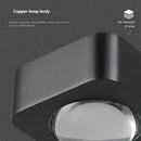 GobekUsa Copper Bedroom Wall Lamp, Modern LED Double Head Spotlights, Luxury Living Room Sconce